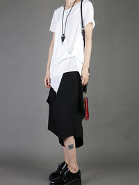 Casual Chiffon Cropped T-Shirt