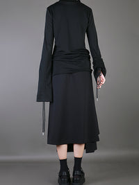 Plain Multi-Layer Cropped Skirt