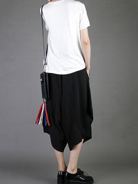 Casual Chiffon Cropped T-Shirt