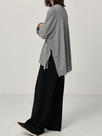 Casual Solid Column Wide Leg Pants